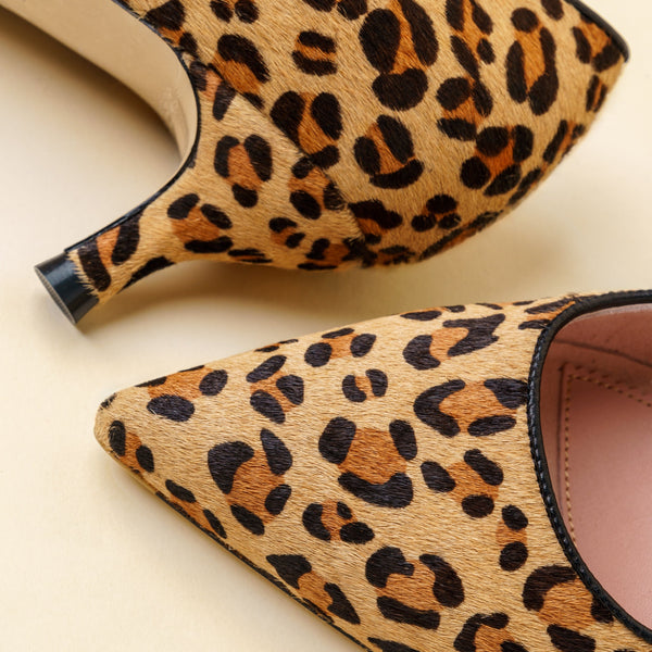 Fierce Leopard Haircalf Kitten Heel 2-inch - Main Image