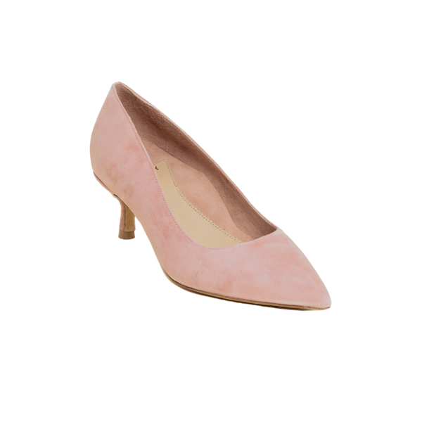 Blissful Blush Suede Kitten Heel 2inch