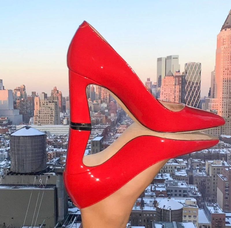 Unlock Elegance and Comfort with Ally's Red Block Heels