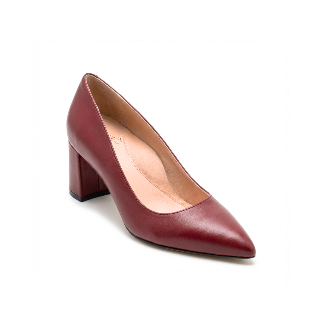 blue dress for baby girl Midnight Maroon Leather Lower Block Heel Pump EU 41.5/US 9.5-10 / Narrow (A)