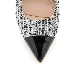 [Limited Edition FW'23] Black & White Mix Tweed Cap Toe Classic Pump