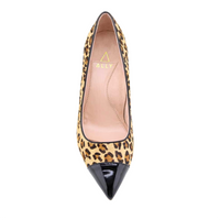 Fierce Leopard Haircalf Cap Toe Pump