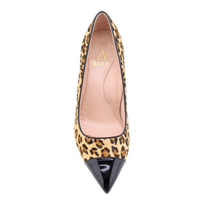 Fierce Leopard Haircalf Cap Toe Pump