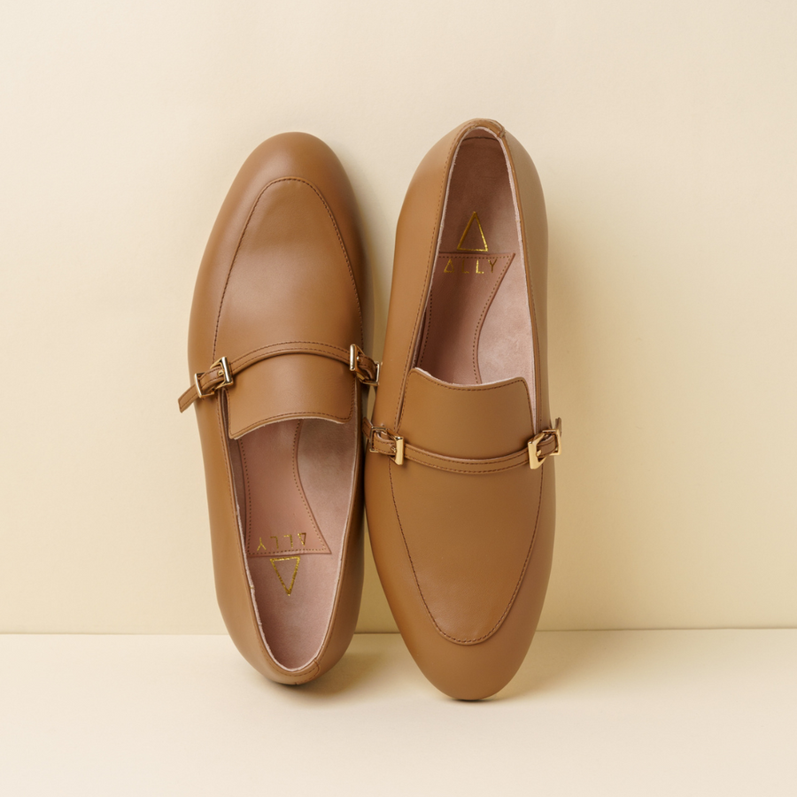 Camel Calf Leather Loafer