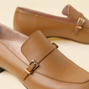 Camel Calf Leather Loafer