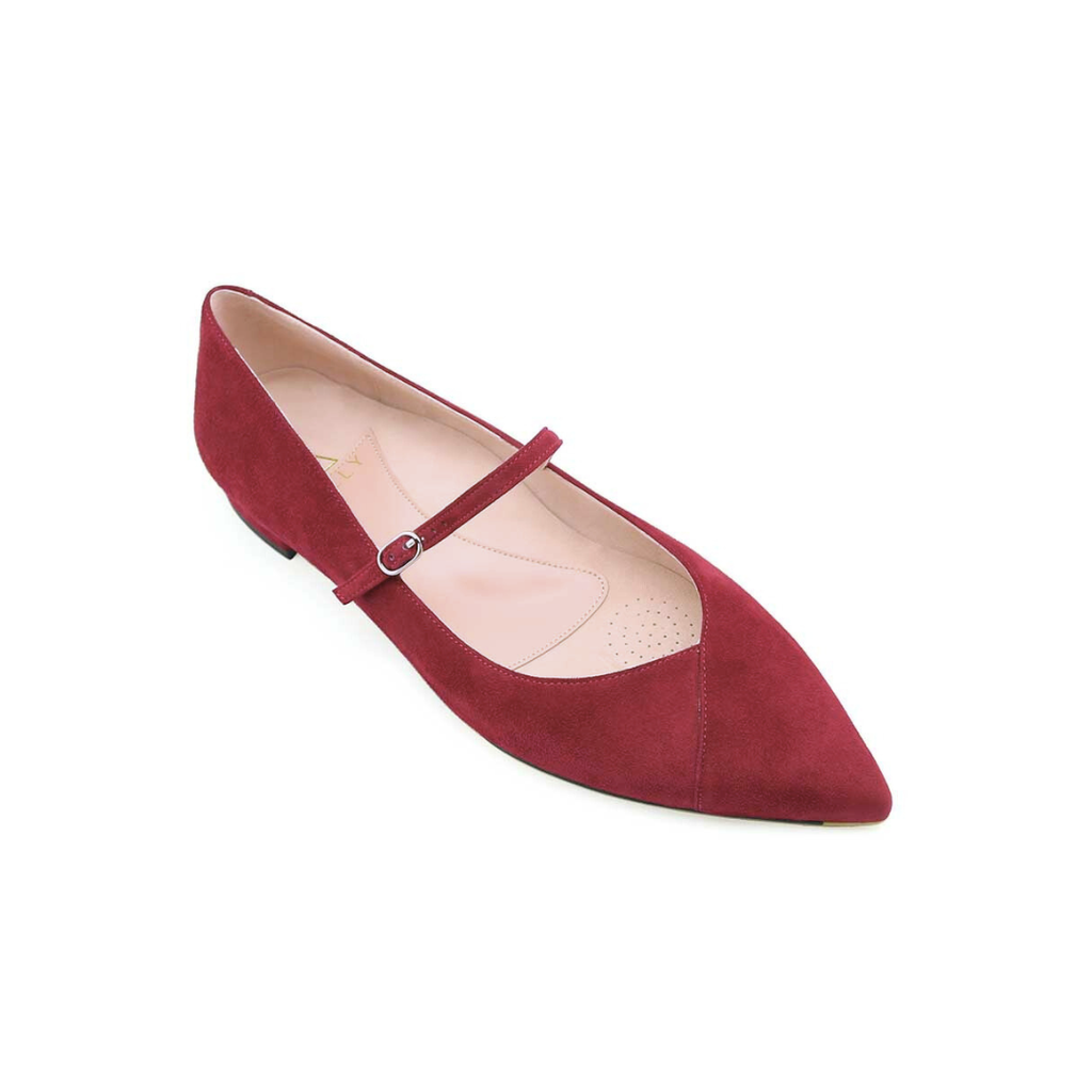 Gutsy Garnet Suede Mary Jane Forever Flat