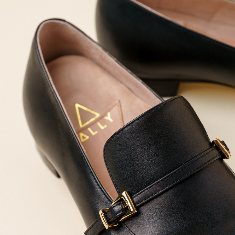 Black Calf Leather Loafer