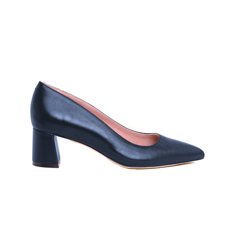 Good Night Navy Leather Kitten Heel EU 41.5/US 9.5-10 / Extra Wide (D)