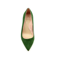 [SAMPLE] Emerald Suede Lower Block Heel Pump