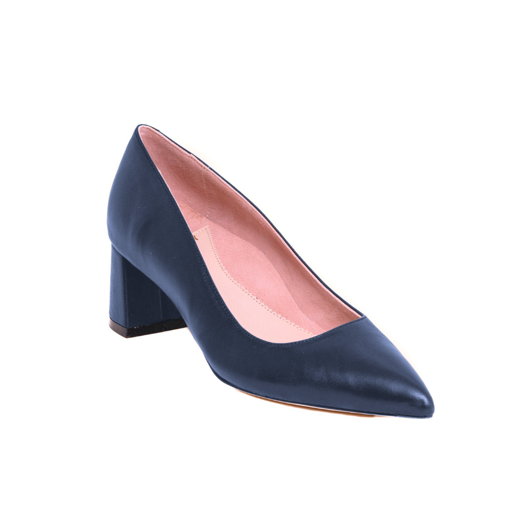 Good Night Navy Leather Kitten Heel 2-inch Ally Shoes Good Night Navy Leather Kitten Heel 2-inch Ally Shoes
