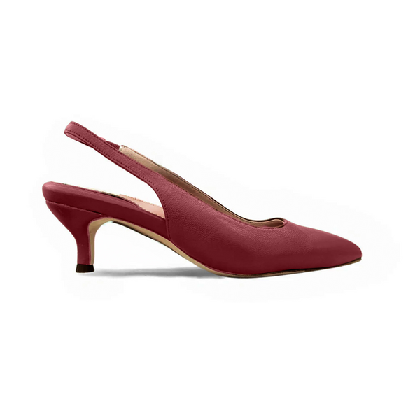 Atena Black Kitten Heel Slingback Madison Maison Beverly Hills