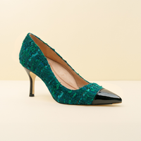 [NEW Limited Edition FW'25] Forest Green Tweed Cap Toe Classic Pump