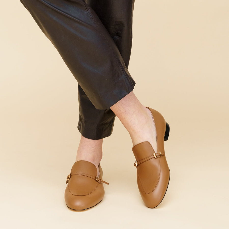 Camel Calf Leather Loafer