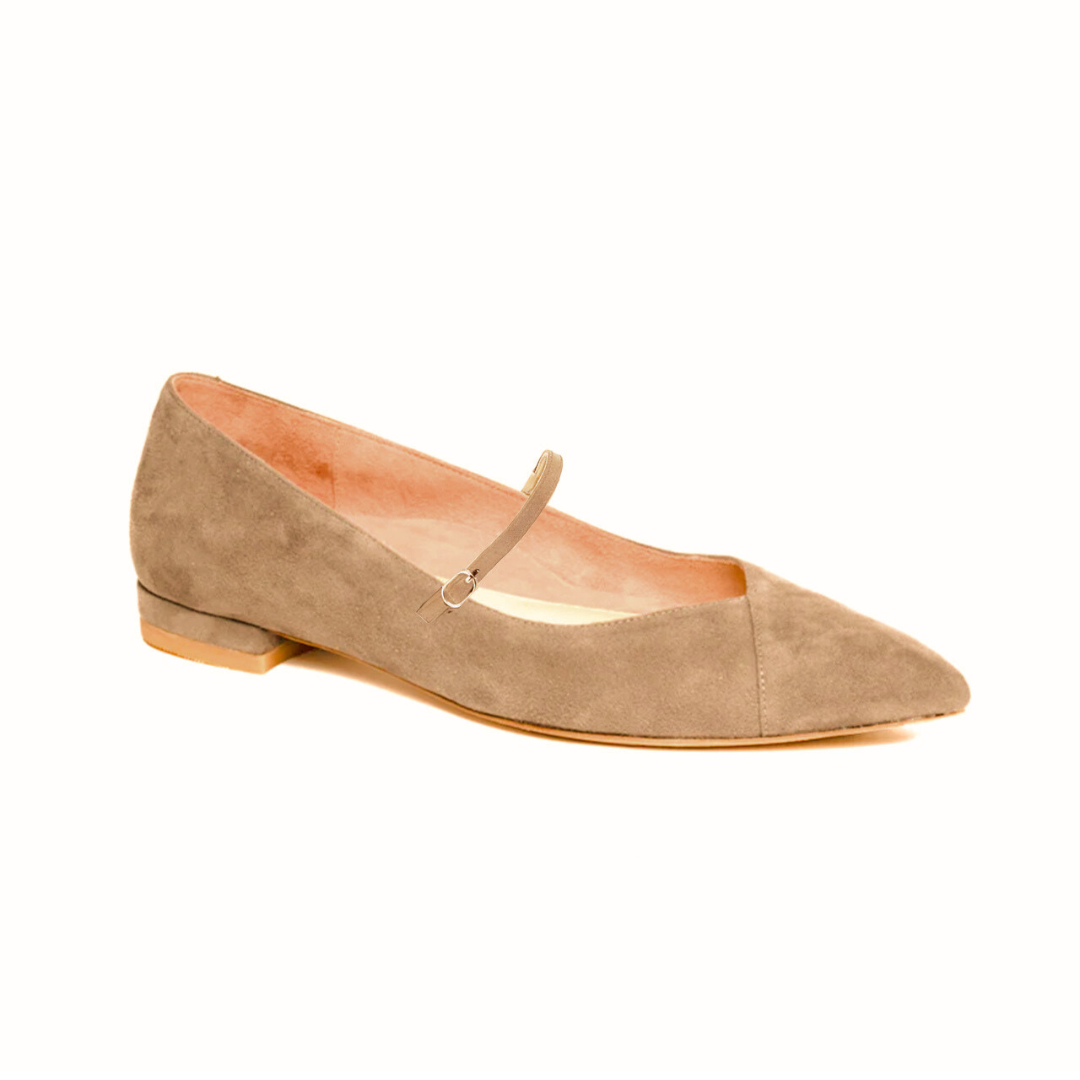 Tenacious Tan Suede Mary Jane Forever Flat EU 37.5/US 7-7.5 / Medium (B) Tenacious Tan Suede Mary Jane Forever Flat EU 37.5/US 7-7.5 / Medium (B)