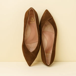 Moxie Mocha Suede Forever Flat