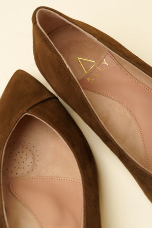 Moxie Mocha Suede Forever Flat