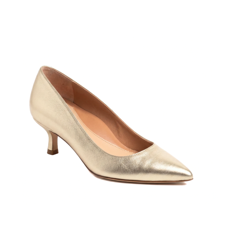 green emerald velvet dress Champagne Gold Metallic Leather Kitten Heel – Ally Shoes