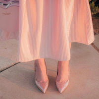 Rose Gold Glitter Kitten Heel