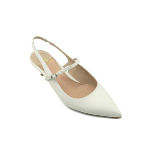 Courageous Caramel Leather Mary Jane Slingback Kitten Heel