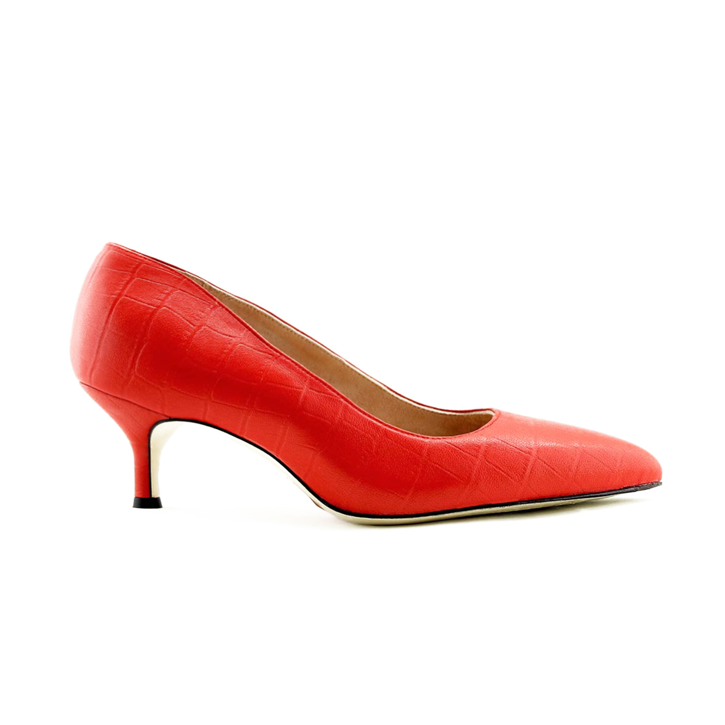 Red kitten heel shoes shop