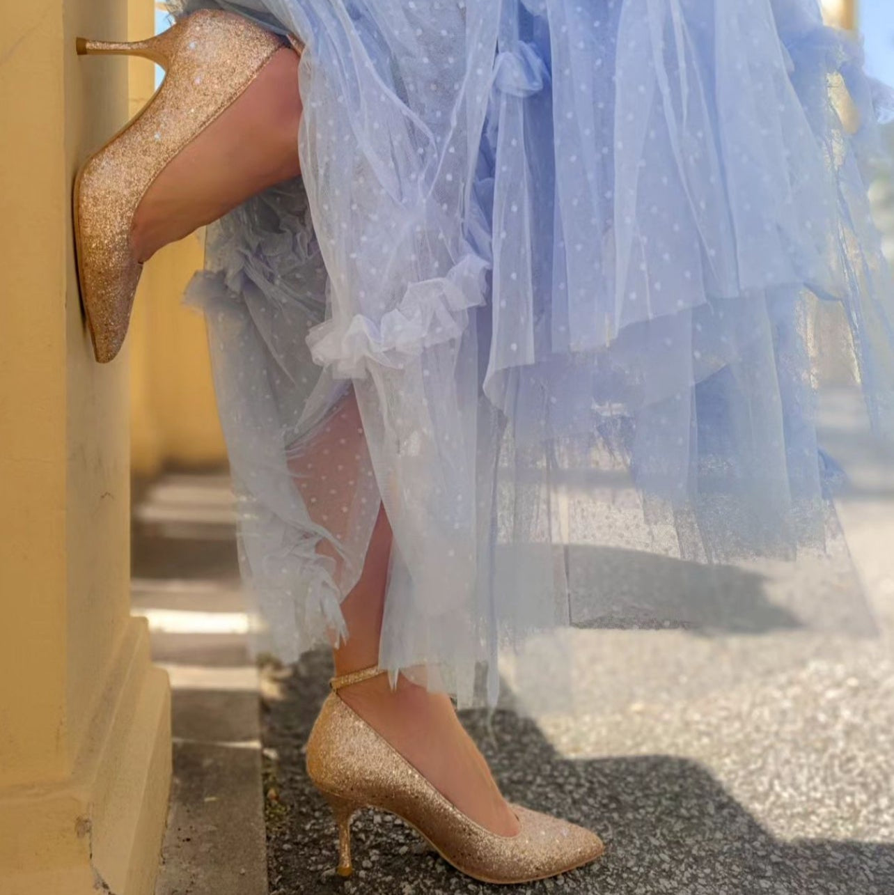 Rose Gold Glitter Ankle Strap Pump Ally Shoes Rose Gold Glitter Ankle Strap Pump Ally Shoes