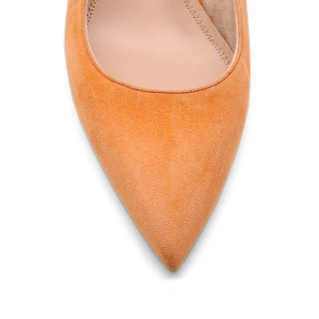 Peach kitten heel shoes hot sale