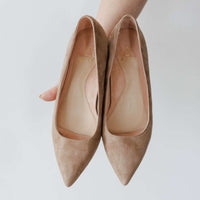 Tenacious Tan Suede Lower Block Heel