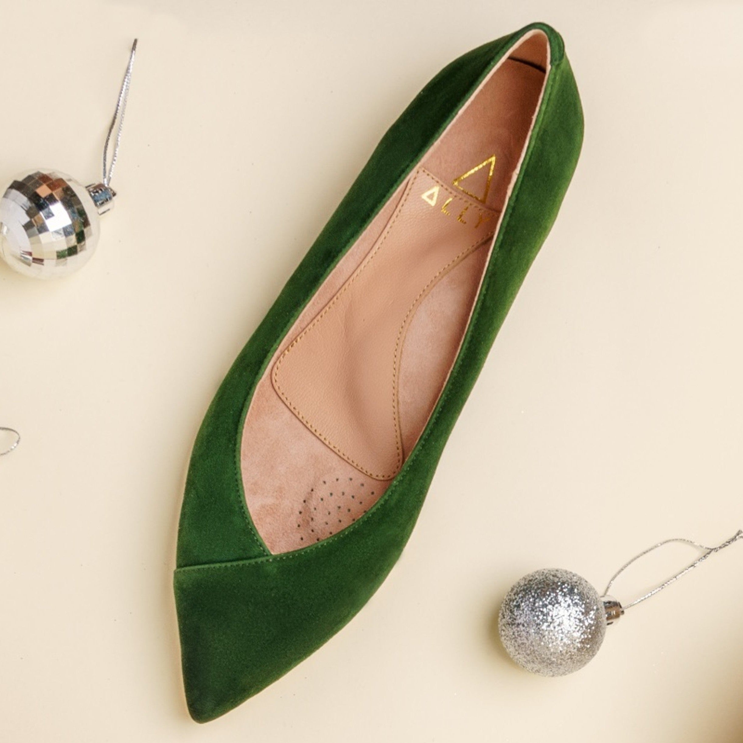 Emerald Suede Classic Pump - Comfortable Heels - Ally Shoes