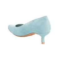 Blue Breeze Suede Kitten Heel
