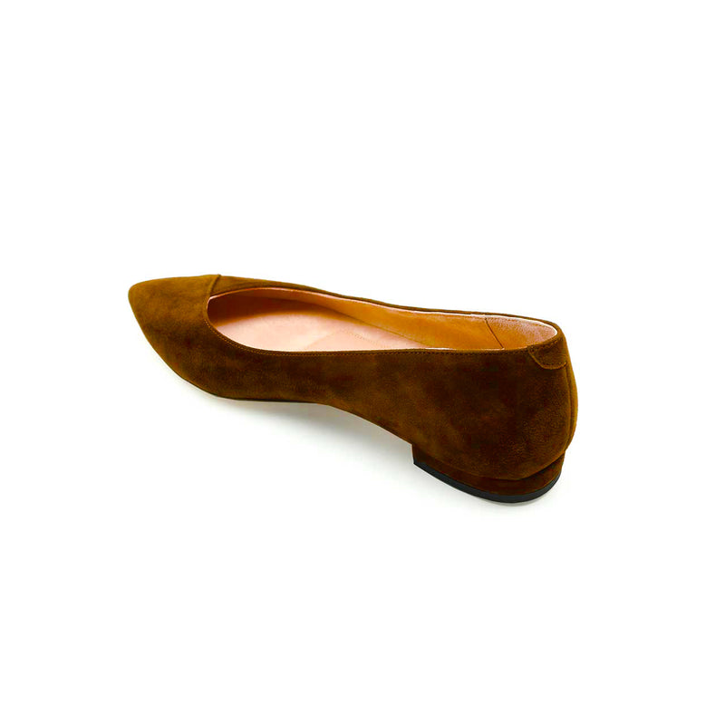 Moxie Mocha Suede Forever Flat