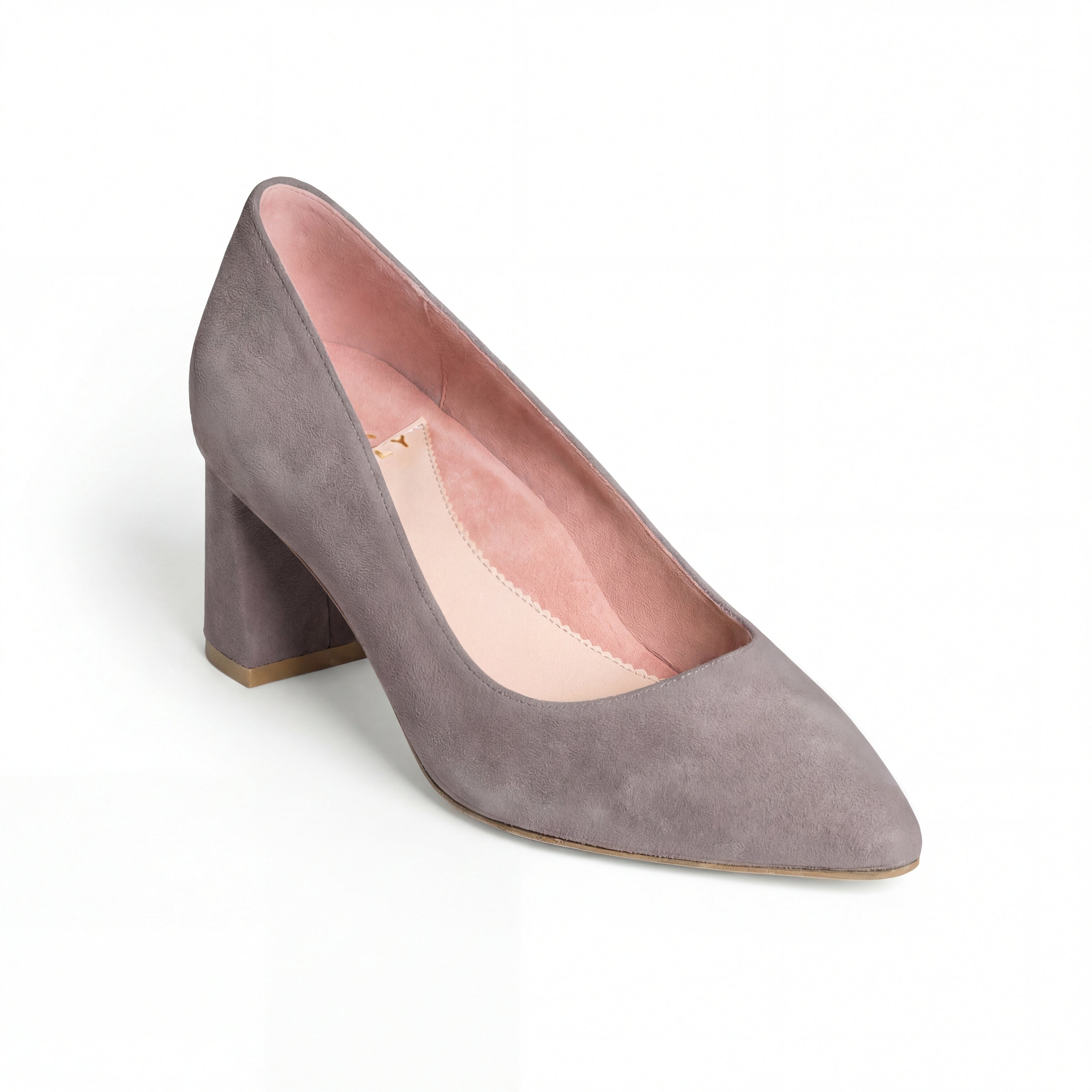 Seize the Gray Suede Kitten Heel 2-inch  Ally Shoes