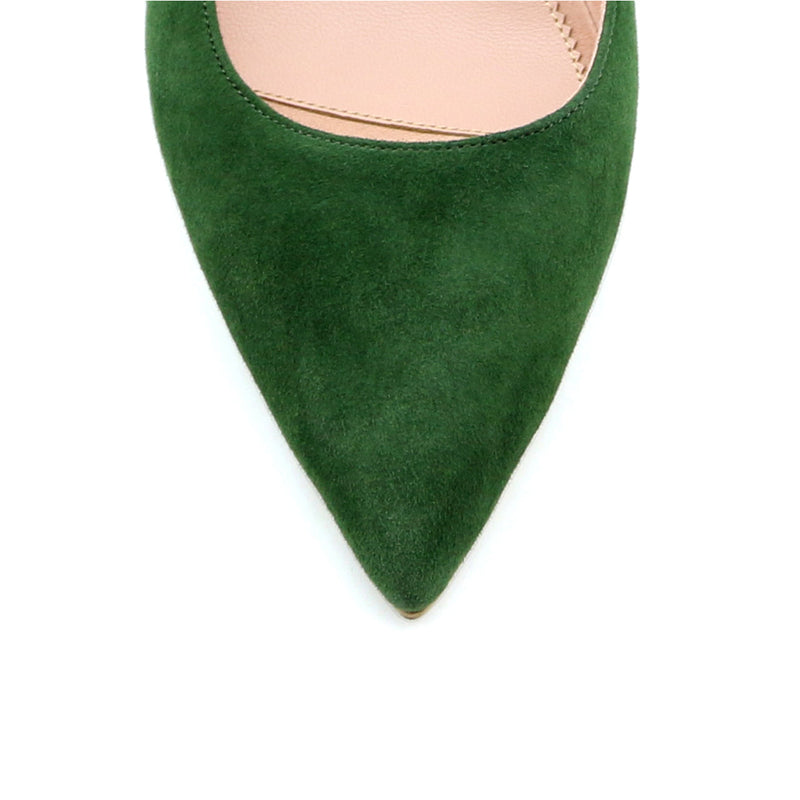 [SAMPLE] Emerald Suede Lower Block Heel Pump