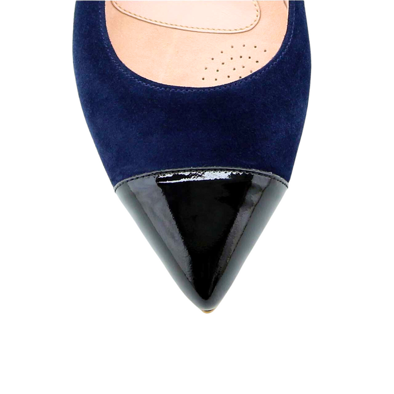 Navy patent flats on sale