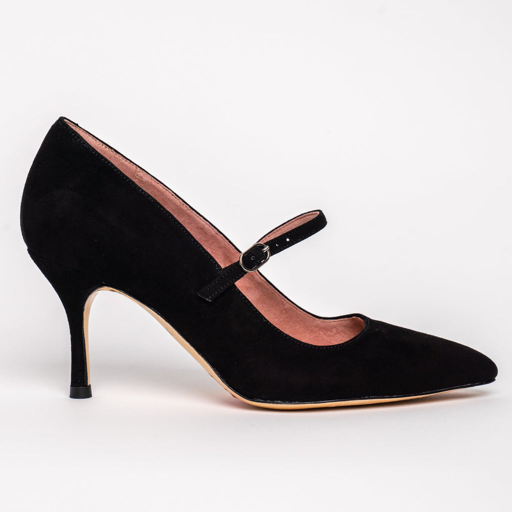 Sassy Saffron Suede Mary Jane Pump