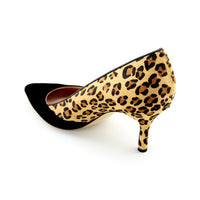 Black Suede / Fierce Leopard Haircalf Combo Pump