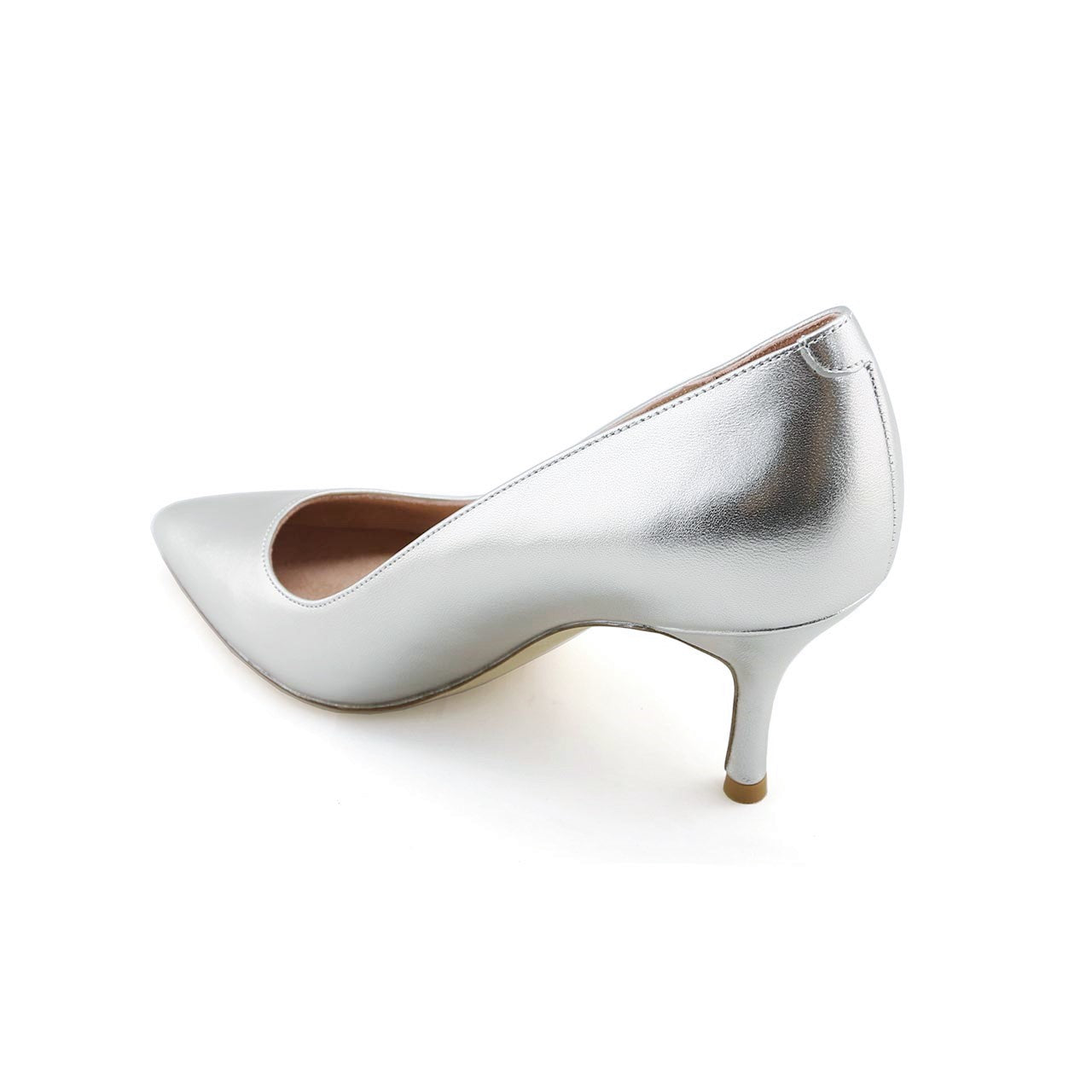 Silver Metallic Leather Pump EU 43/US 10.5 / Medium (B) Silver Metallic Leather Pump EU 43/US 10.5 / Medium (B)
