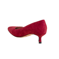 Emerald Suede Kitten Heel Pump
