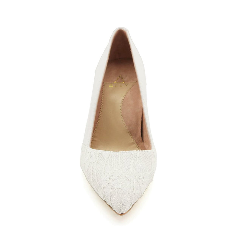 [SAMPLE] Lady Lace / White Leather Combo Pump