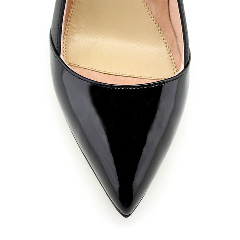Black Patent / Black Leather Combo Pump