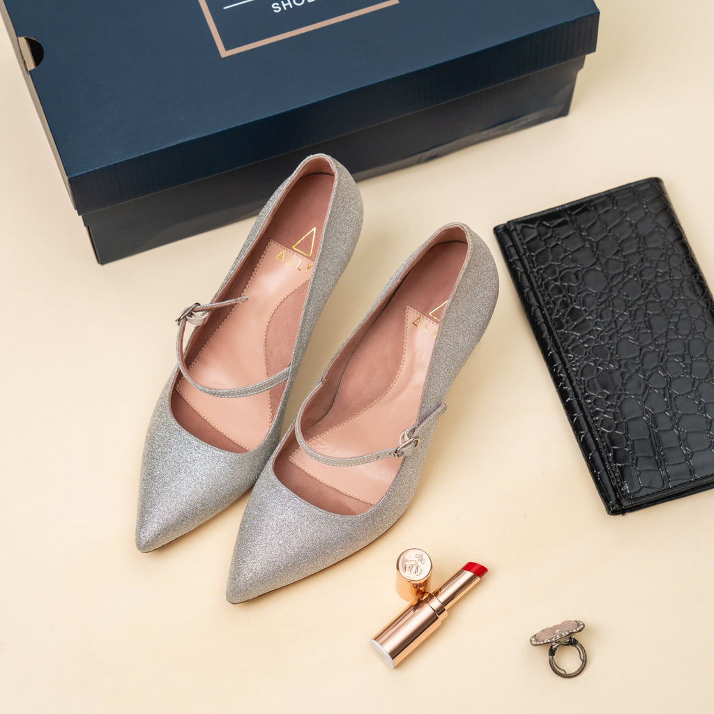 Silver Shimmer Mary Jane Pump
