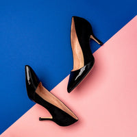 [SAMPLE] Black Patent / Black Suede Combo Pump