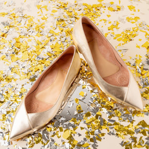 Champagne Gold Metallic Forever Flat