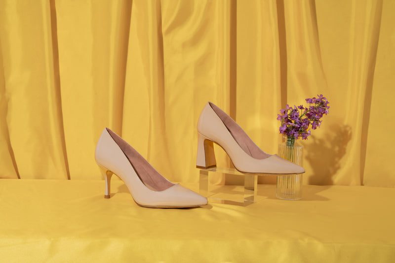 Tender Taupe Patent Leather Pump