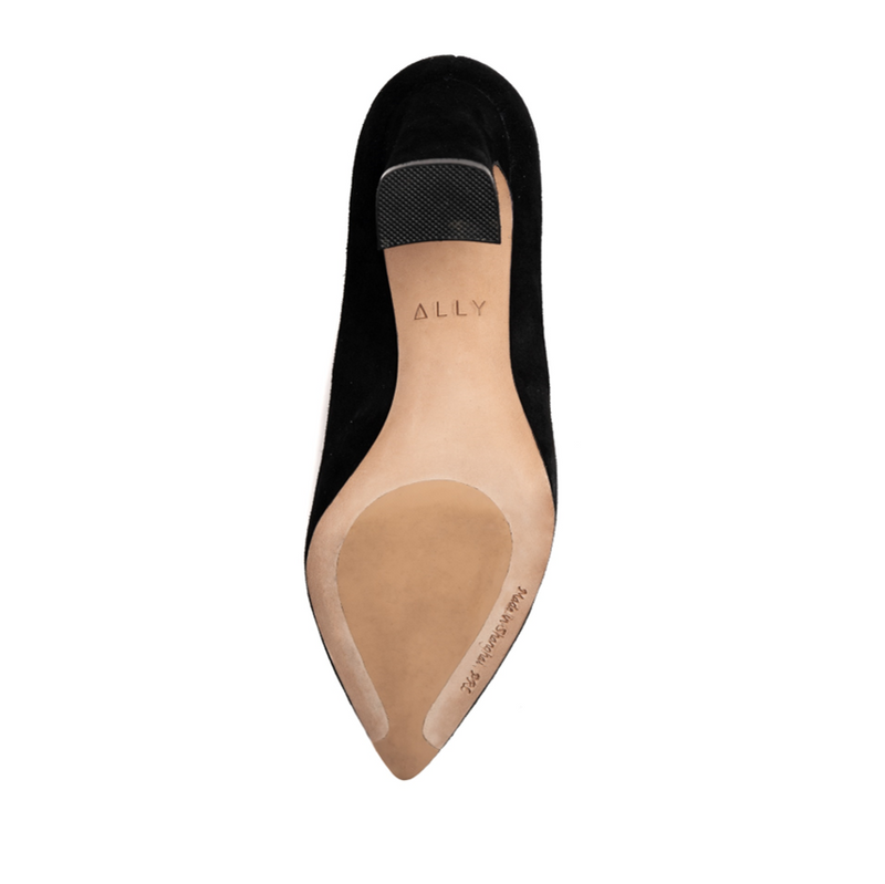 Blissful Blush Suede Block Heel Pump