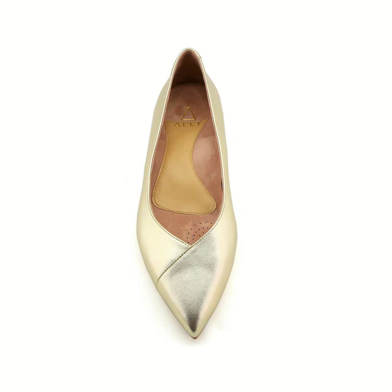 Champagne Gold Metallic Flat EU 37/US 7 / Narrow (A) Champagne Gold Metallic Flat EU 37/US 7 / Narrow (A)