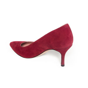 Gutsy Garnet Suede Pump - Comfortable Heels - Ally Shoes