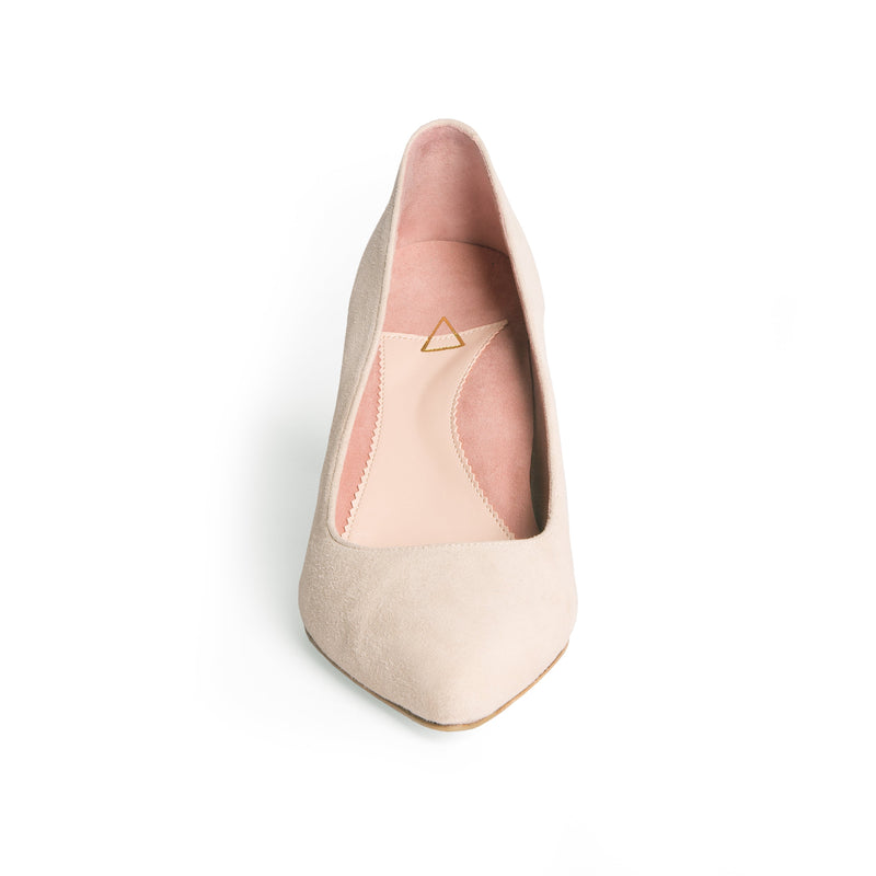 Prowess Pearl Suede Lower Block Heel