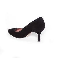 Black Suede Pump - Comfortable Heels - Ally Shoes