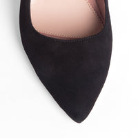 Black Suede Pump - Comfortable Heels - Ally Shoes