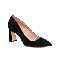 Blissful Blush Suede Block Heel Pump